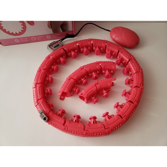 NEW Smart Hoop Pink Weighted Hula Hoop for Adults Weight Loss, 24 Knots - Picture 2 of 5